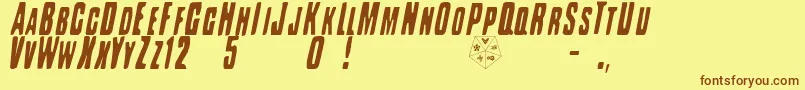 BATTLEFORCE 5 Font – Brown Fonts on Yellow Background