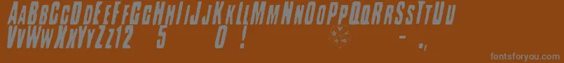 BATTLEFORCE 5 Font – Gray Fonts on Brown Background