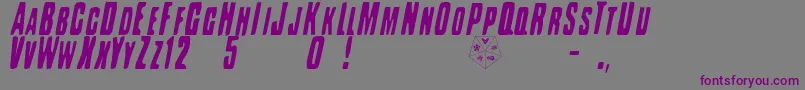 BATTLEFORCE 5 Font – Purple Fonts on Gray Background