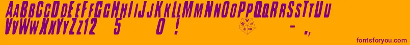 BATTLEFORCE 5 Font – Purple Fonts on Orange Background