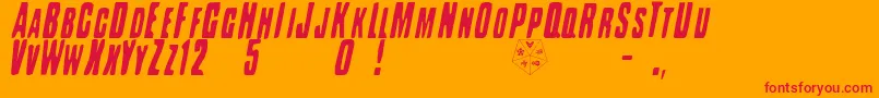 BATTLEFORCE 5 Font – Red Fonts on Orange Background