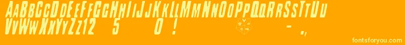 BATTLEFORCE 5 Font – Yellow Fonts on Orange Background