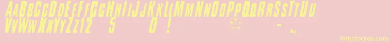 BATTLEFORCE 5 Font – Yellow Fonts on Pink Background