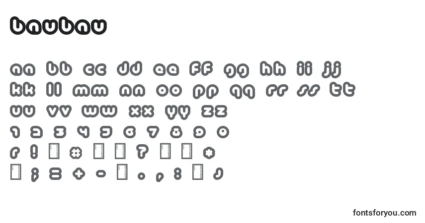 Baubau (120831) Font – alphabet, numbers, special characters