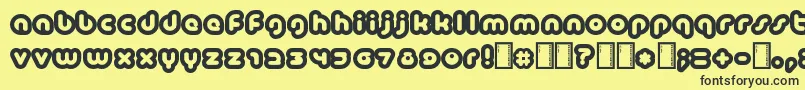 Baubau Font – Black Fonts on Yellow Background