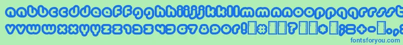 Baubau Font – Blue Fonts on Green Background