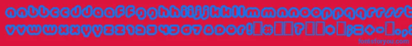 Baubau Font – Blue Fonts on Red Background