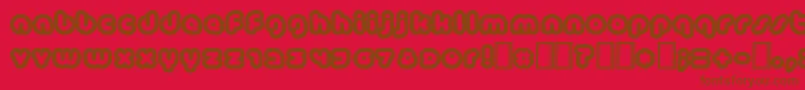 Baubau Font – Brown Fonts on Red Background