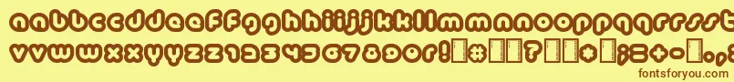 Baubau Font – Brown Fonts on Yellow Background