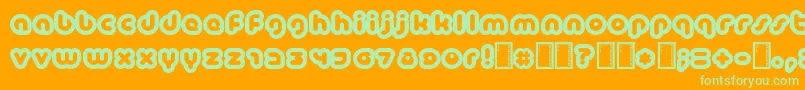 Baubau Font – Green Fonts on Orange Background