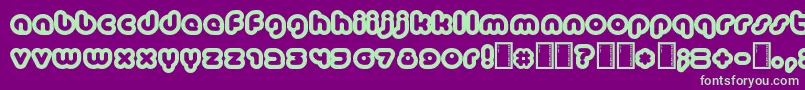 Baubau Font – Green Fonts on Purple Background
