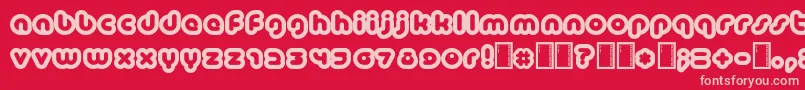 Baubau Font – Pink Fonts on Red Background