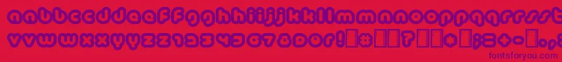 Baubau Font – Purple Fonts on Red Background