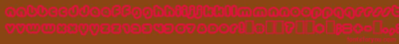 Baubau Font – Red Fonts on Brown Background