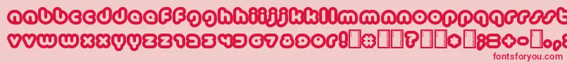 Baubau Font – Red Fonts on Pink Background