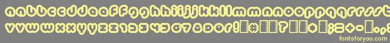 Baubau Font – Yellow Fonts on Gray Background
