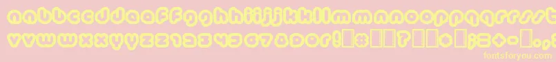 Baubau Font – Yellow Fonts on Pink Background
