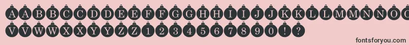 Bauble Monogram Font – Black Fonts on Pink Background