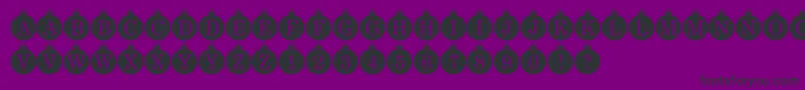 Bauble Monogram-fontti – mustat fontit violetilla taustalla