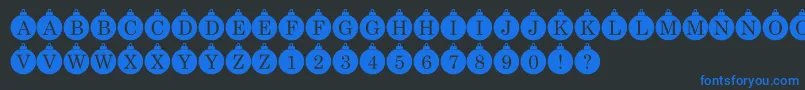 fuente Bauble Monogram – Fuentes Azules Sobre Fondo Negro