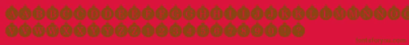 More about Bauble Monogram Font Bauble Monogram Font – Brown Fonts on Red Background