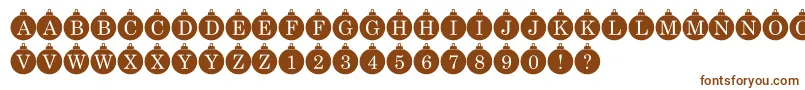 Bauble Monogram-Schriftart – Braune Schriften auf weißem Hintergrund