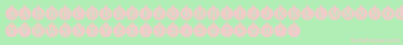 Bauble Monogram Font – Pink Fonts on Green Background