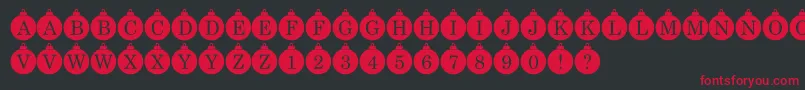 fuente Bauble Monogram – Fuentes Rojas Sobre Fondo Negro