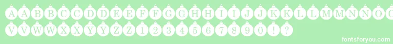 More about Bauble Monogram Font Bauble Monogram Font – White Fonts on Green Background