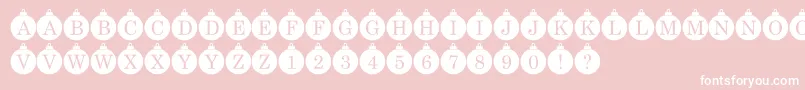 フォントBauble Monogram – ピンクの背景に白い文字