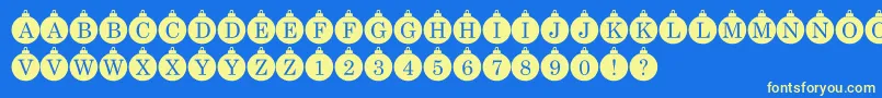 More about Bauble Monogram Font Bauble Monogram Font – Yellow Fonts on Blue Background