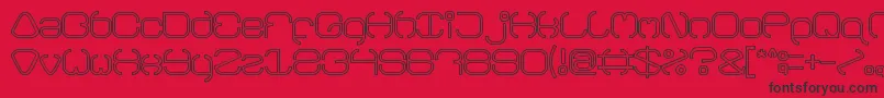 BAVARIA line-Schriftart – Schwarze Schriften auf rotem Hintergrund