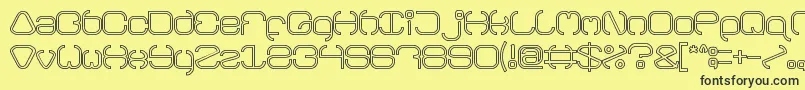 BAVARIA line Font – Black Fonts on Yellow Background