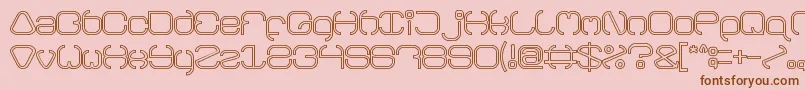 BAVARIA line Font – Brown Fonts on Pink Background