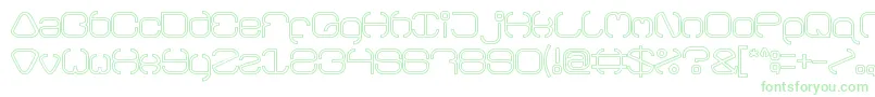 Fonte BAVARIA line – fontes verdes em um fundo branco