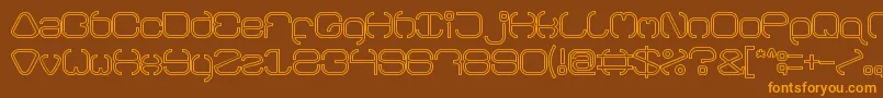BAVARIA line-Schriftart – Orangefarbene Schriften auf braunem Hintergrund