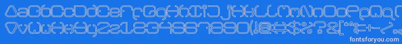 BAVARIA line-Schriftart – Rosa Schriften auf blauem Hintergrund