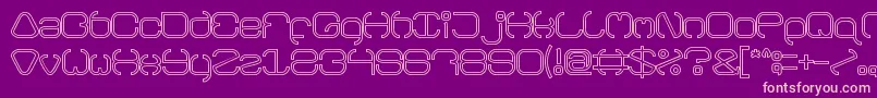 BAVARIA line-Schriftart – Rosa Schriften auf violettem Hintergrund