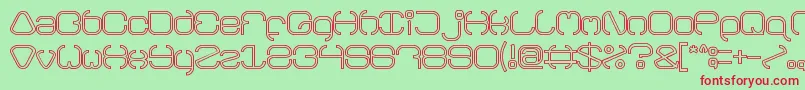 BAVARIA line-Schriftart – Rote Schriften auf grünem Hintergrund