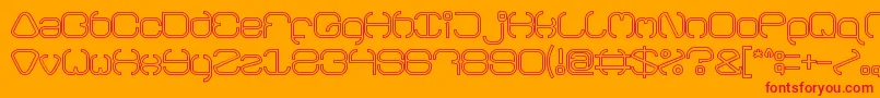 BAVARIA line Font – Red Fonts on Orange Background