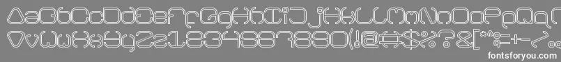 BAVARIA line Font – White Fonts on Gray Background