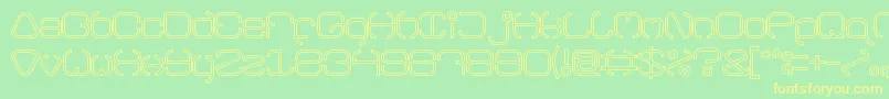 BAVARIA line-Schriftart – Gelbe Schriften auf grünem Hintergrund