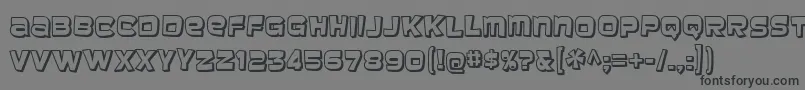 baveuse 3d Font – Black Fonts on Gray Background