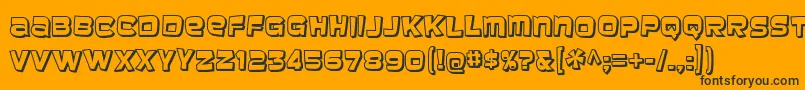 baveuse 3d Font – Black Fonts on Orange Background
