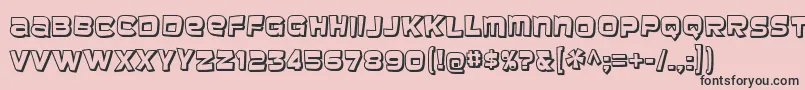 baveuse 3d Font – Black Fonts on Pink Background