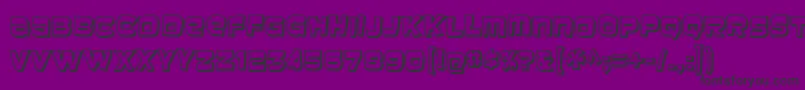 フォントbaveuse 3d – 紫の背景に黒い文字