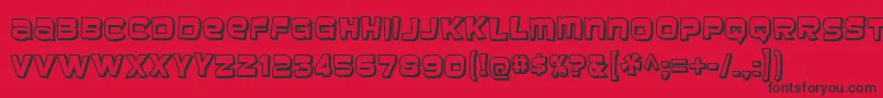 baveuse 3d Font – Black Fonts on Red Background