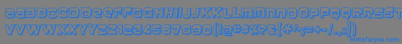 baveuse 3d-Schriftart – Blaue Schriften auf grauem Hintergrund