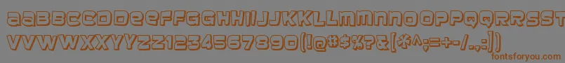 Шрифт baveuse 3d – коричневые шрифты на сером фоне