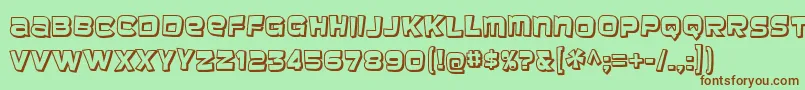 Шрифт baveuse 3d – коричневые шрифты на зелёном фоне